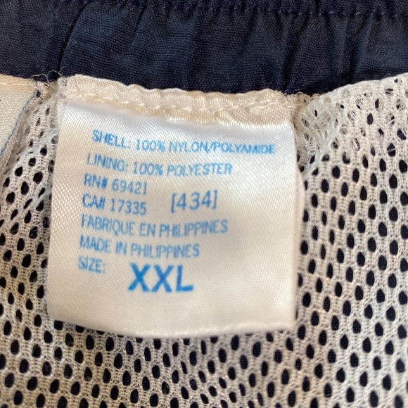 REEBOK MEN’S NAVY BLUE DRAWSTRING SWIM TRUNKS XXL GUC - Picture 6 of 13